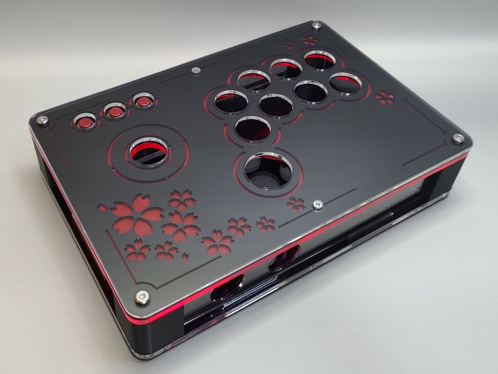 桜/夜桜 24mmボタン型 ゴールデンレバー対応 コンパクト アケコンケース