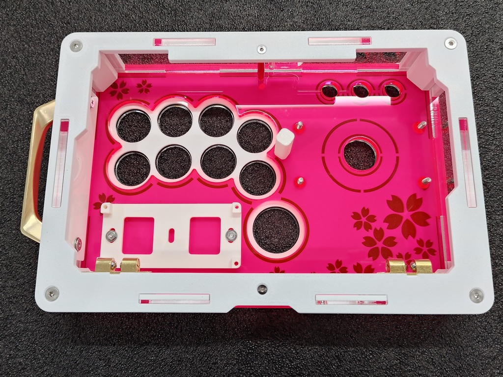 桜/夜桜 24mmボタン型 ゴールデンレバー対応 コンパクト アケコン