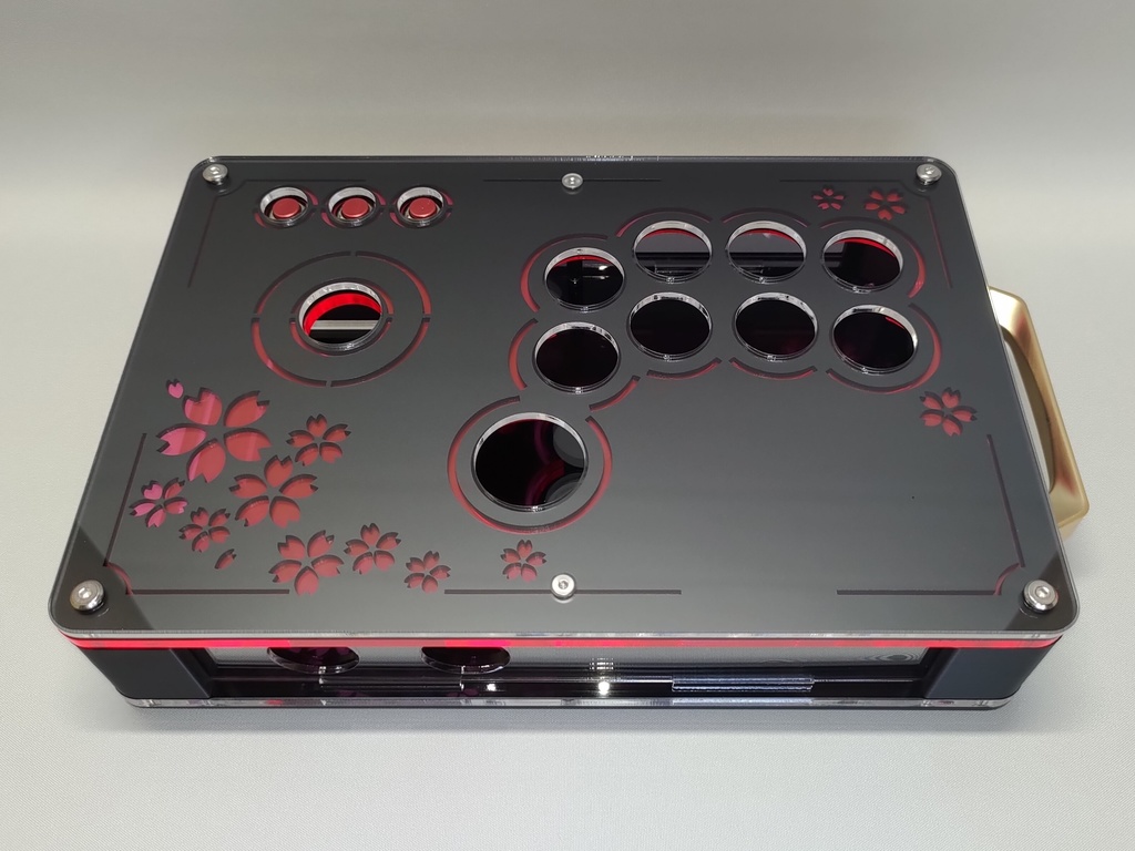 桜/夜桜 24mmボタン型 ゴールデンレバー対応 コンパクト アケコンケース