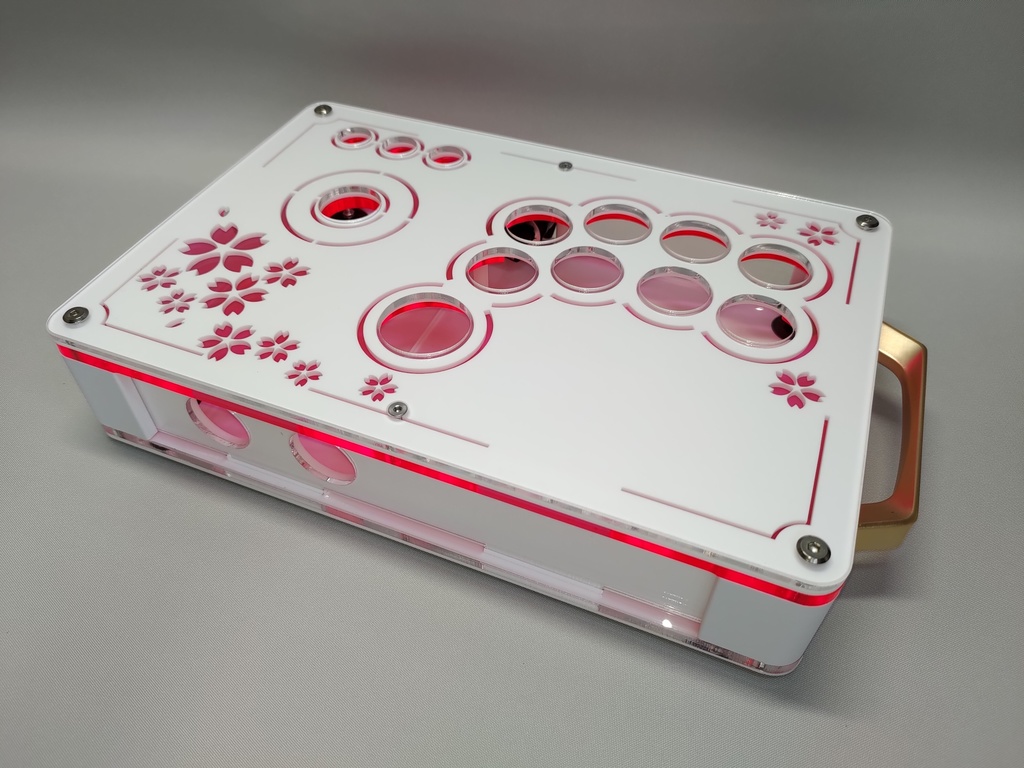 桜/夜桜 24mmボタン型 ゴールデンレバー対応 コンパクト アケコンケース