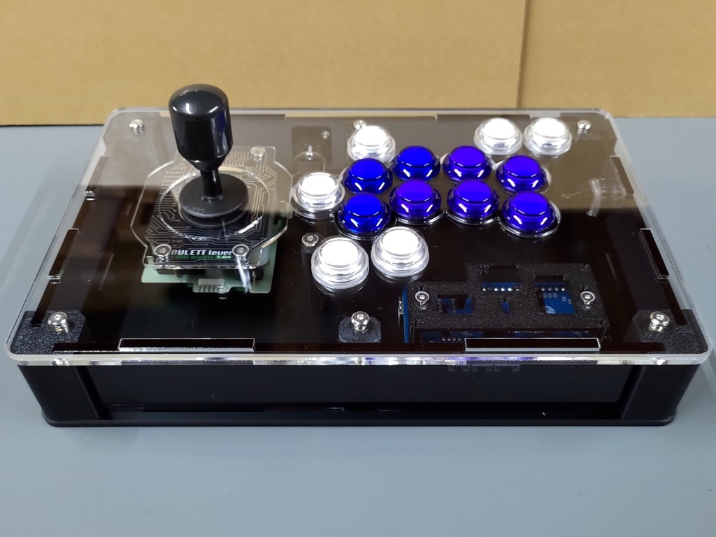 中型レバーオール24mmボタン使用アケコンケースタイプ3 メカクシキャップ2個付き