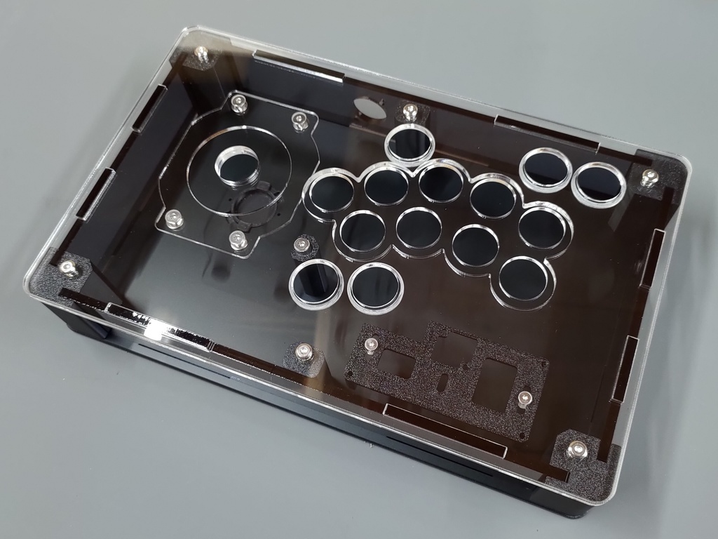 中型レバーオール24mmボタン使用アケコンケースタイプ3 メカクシキャップ2個付き