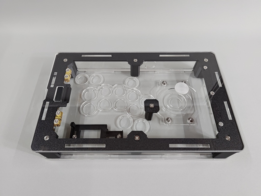 中型レバーオール24mmボタン使用アケコンケースタイプ3plus 開閉機構 メカクシキャップ2個付き