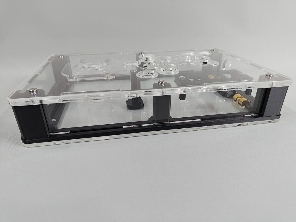 中型レバーオール24mmボタン使用アケコンケースタイプ3plus 開閉機構 メカクシキャップ2個付き