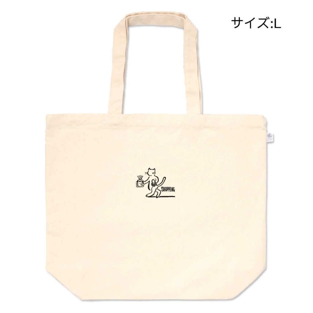 買い物をする猫・トートバッグ