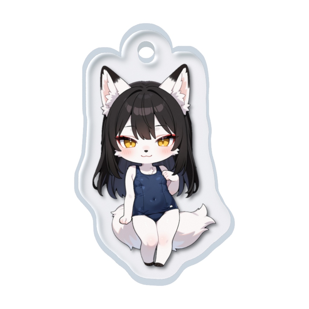スクール水着きつねちゃんめじるしチャーム
