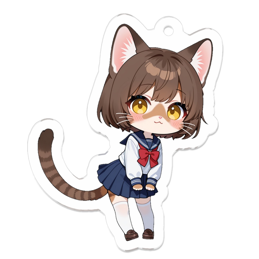 制服キジトラねこちゃんアクキー