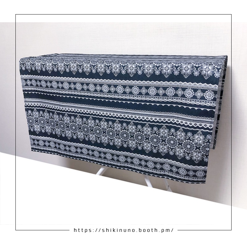 【敷布】デニム調プリントレース(ポーチ付き)