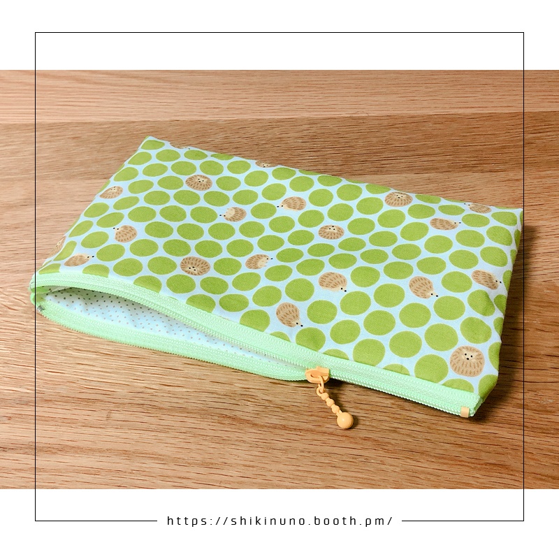 【敷布】ドット・ハリネズミ(ポーチ付き)