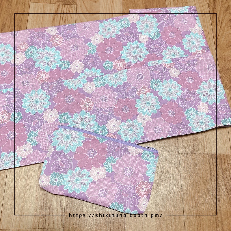 【敷布】花柄(ポーチ付き)