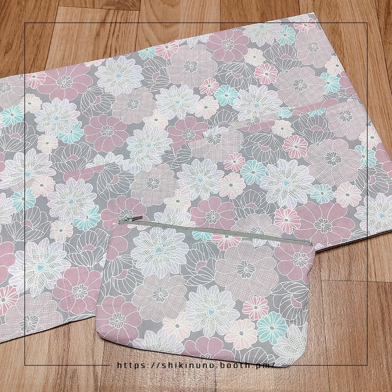 【敷布】花柄(ポーチ付き)