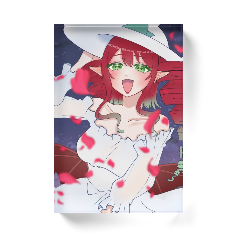 朱闇じゅりな【純白ワンピース】アクリルブロック