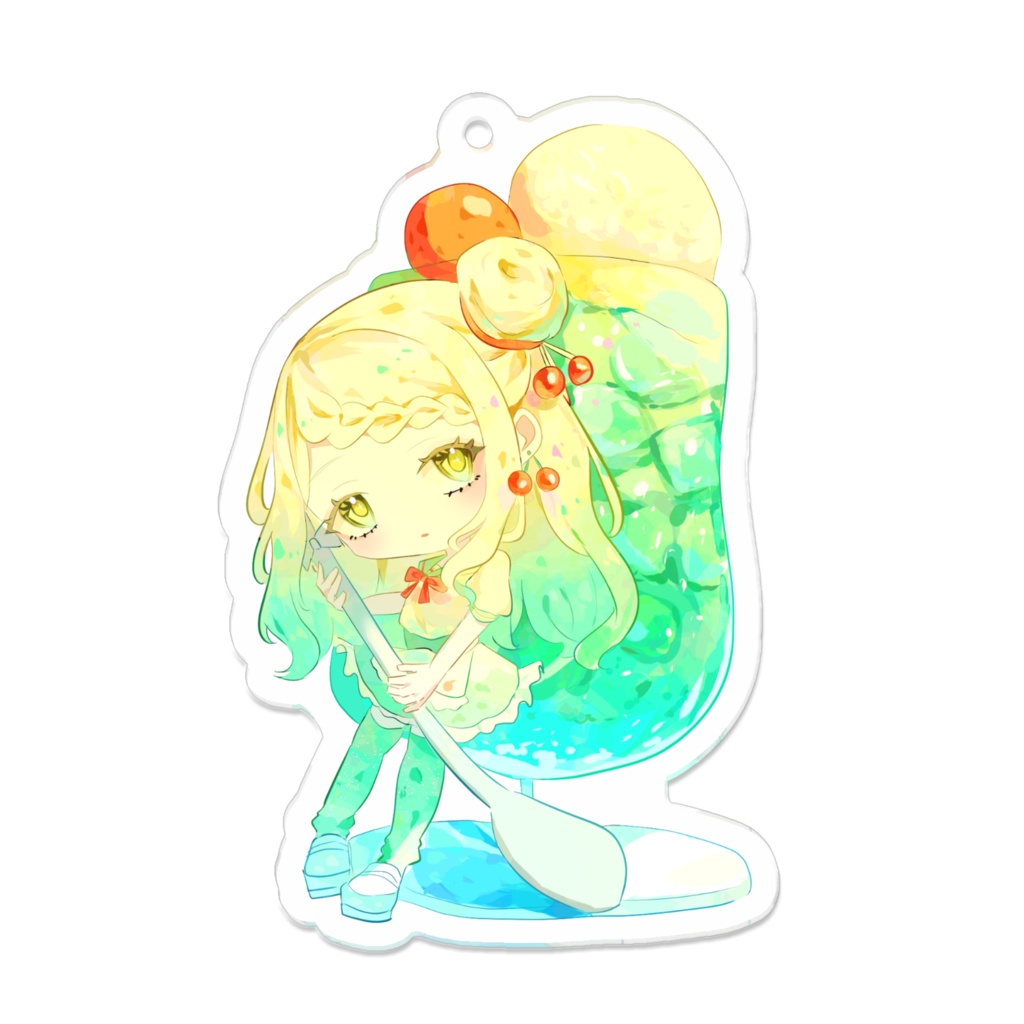 クリームソーダちゃんアクリルキーホルダー🍒