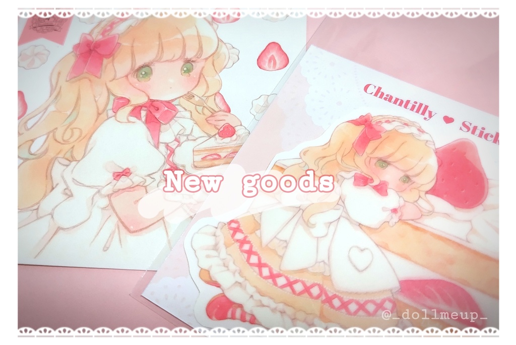New🍰イラストカード&ステッカーセット