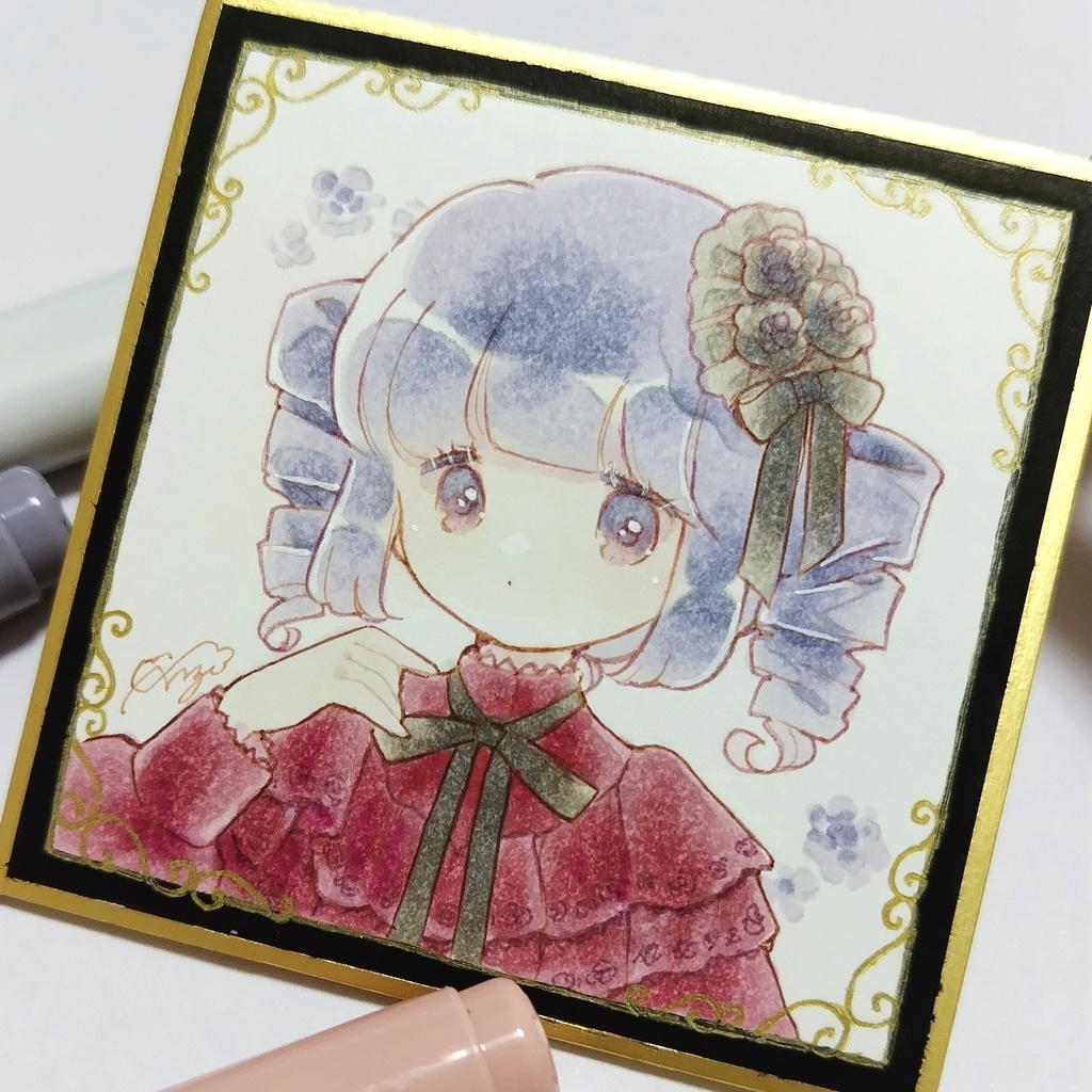【豆色紙原画】ゴシックちゃん1