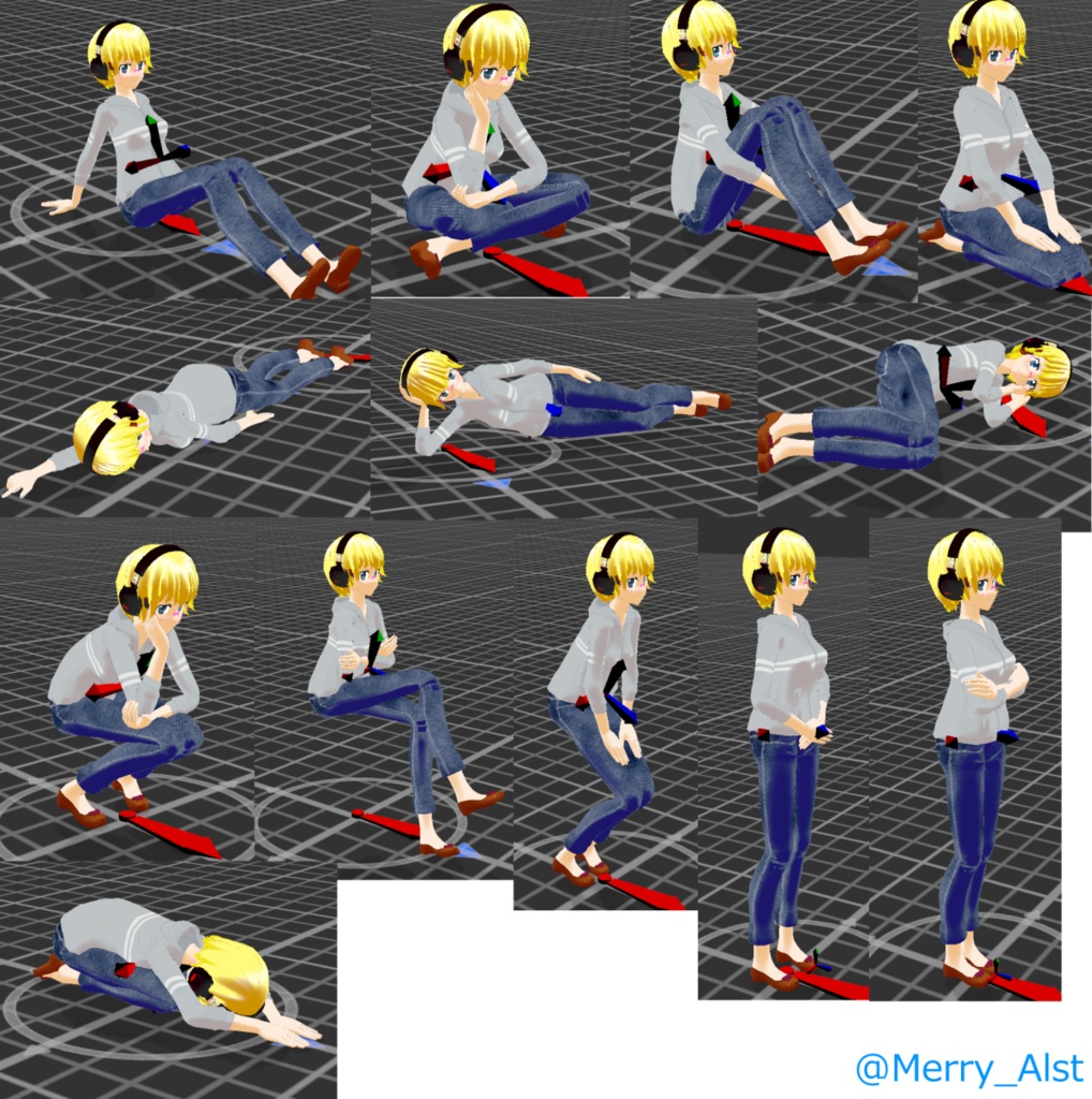 【無料】めりーさんのポーズ集1