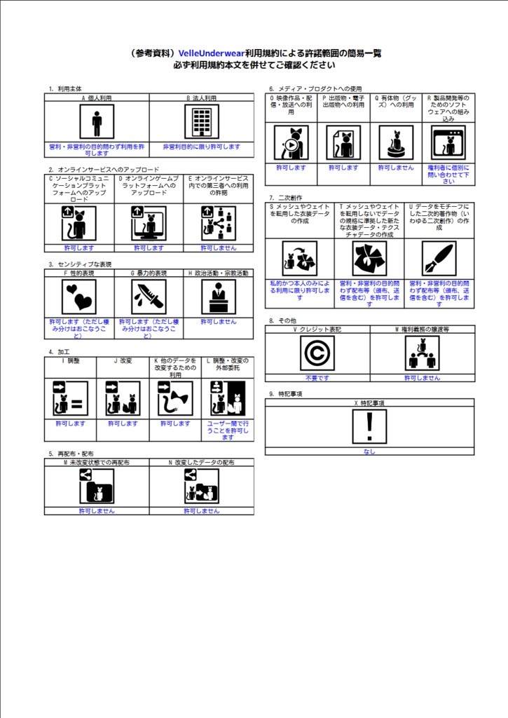 Velle用普通の下着