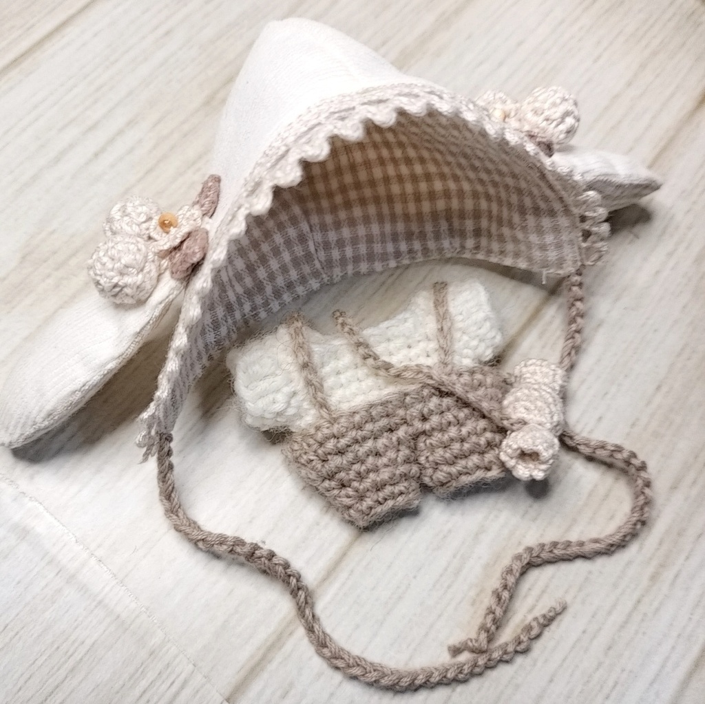 8cm ほわぬい用 Country🧵🪡ベージュうさぎさん