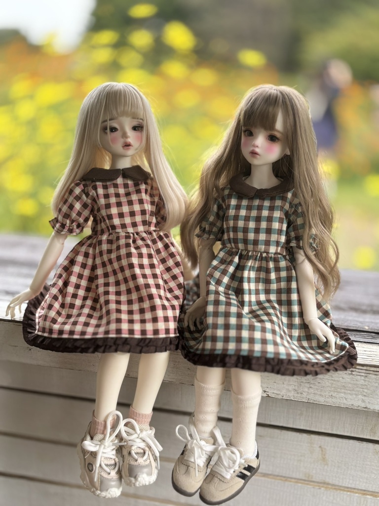 ちょこチェックのドレス