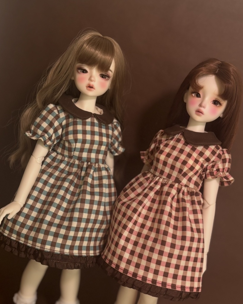 ちょこチェックのドレス