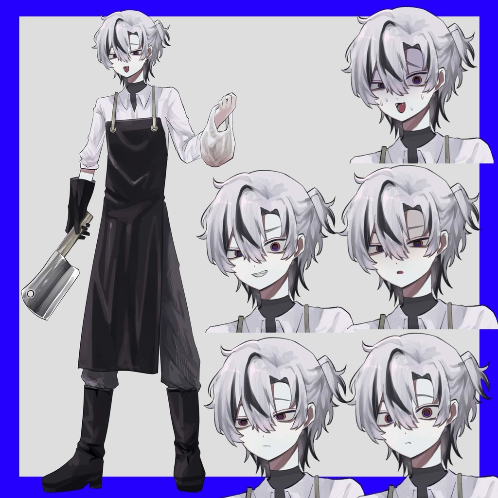 【無料あり】精肉店　男性　立ち絵素材