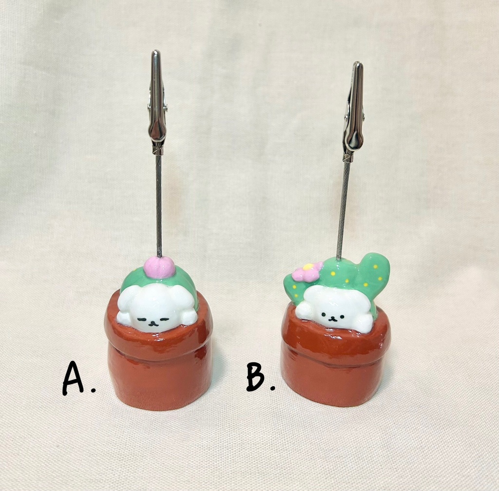 鉢植えおいぬちゃんのメモスタンド(おまけ付)