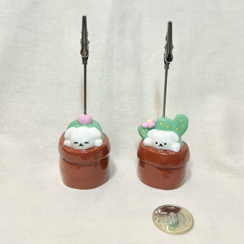 鉢植えおいぬちゃんのメモスタンド(おまけ付)