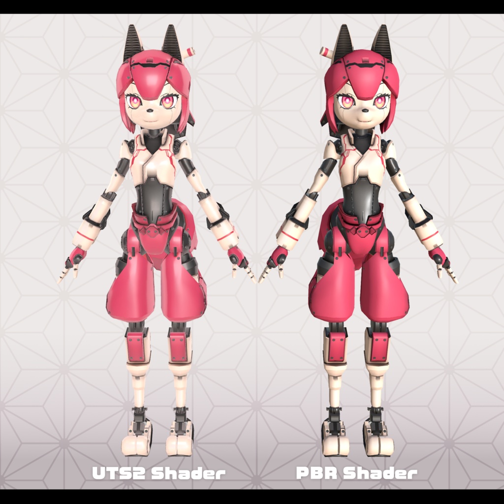 VRChat対応アバターモデル 『イッコン-R』