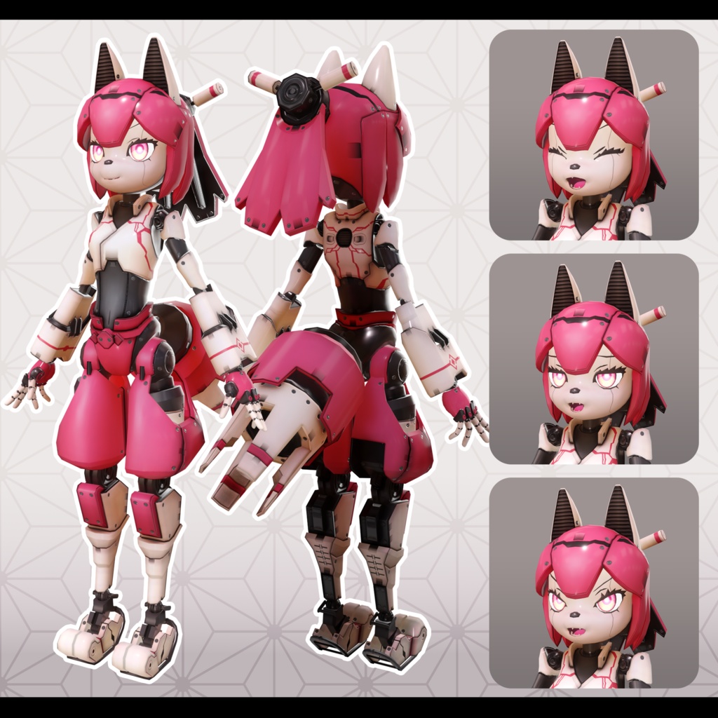 VRChat対応アバターモデル 『イッコン-R』