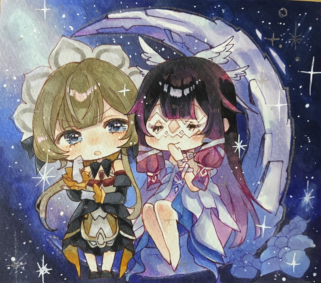 イラスト　手描きイラスト　ファンアート　原神
