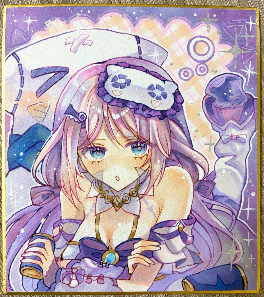 シトラリ ファンアート 原神 手描きイラスト 色紙 コピックイラスト