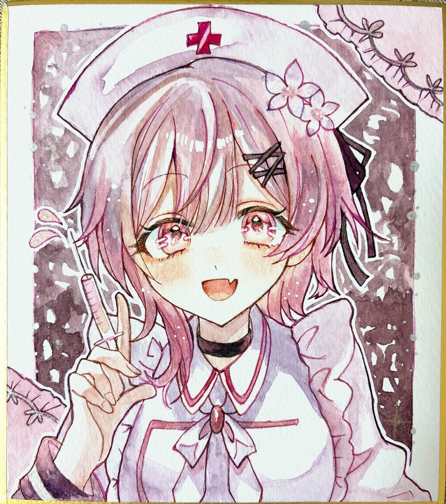 まのさば　ファンアート　手描きイラスト　魔法少女ノ魔女裁判　桜羽エマ　