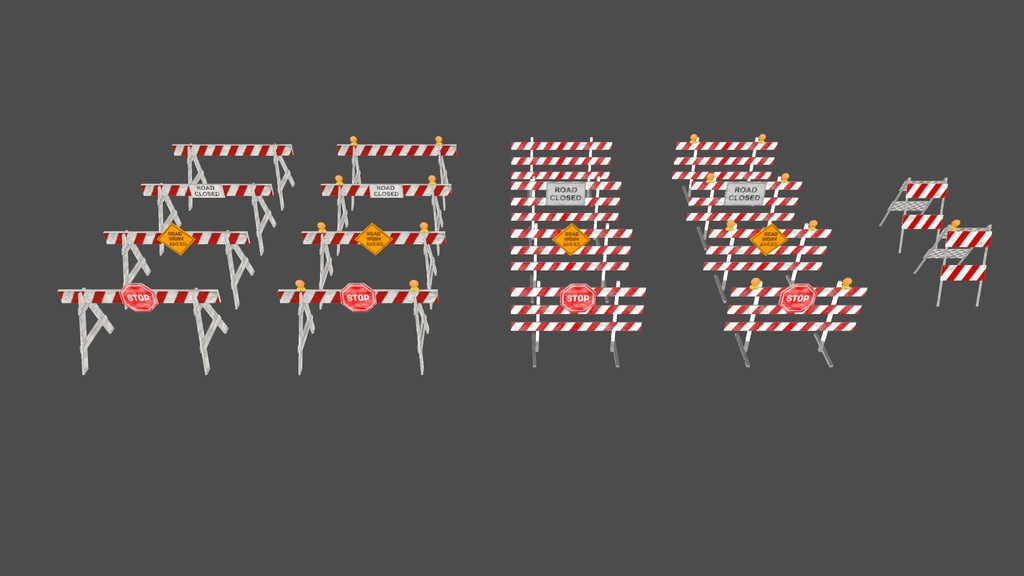 【VRChat想定】バリケードセット