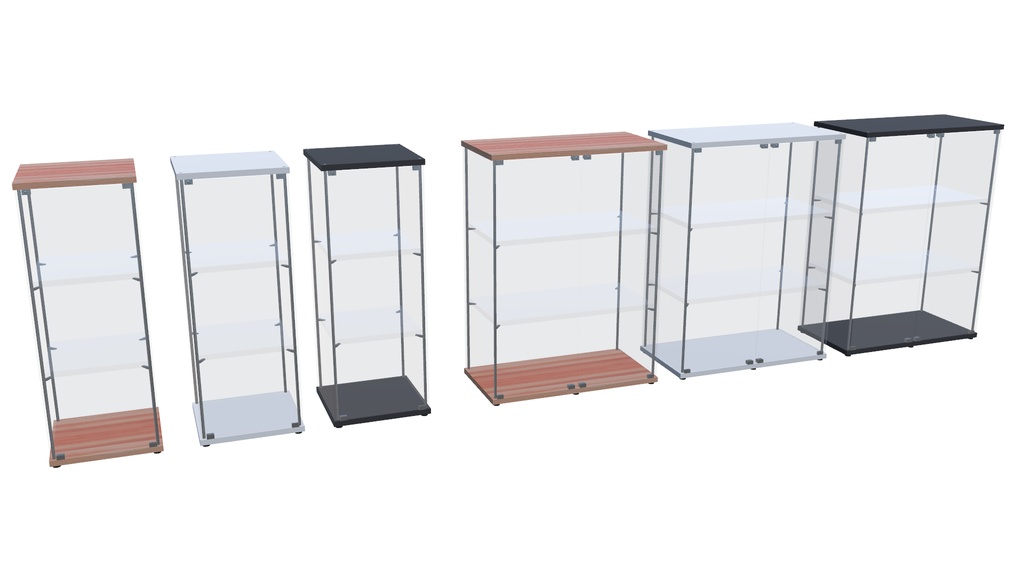 【VRChat想定】ガラスコレクションケース