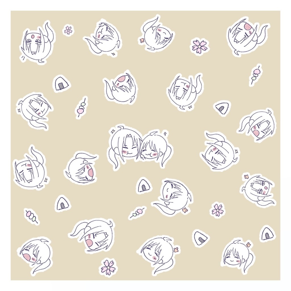 【土方•千鶴】もぐもぐハンカチ