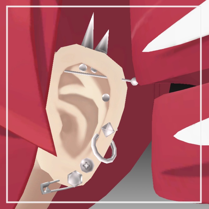 パンク風ピアスセット