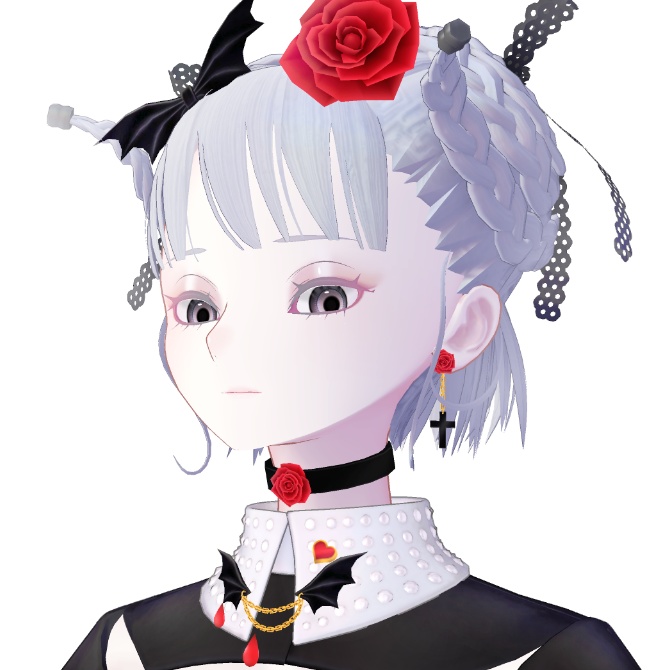 バラとコウモリのアクセサリーセット