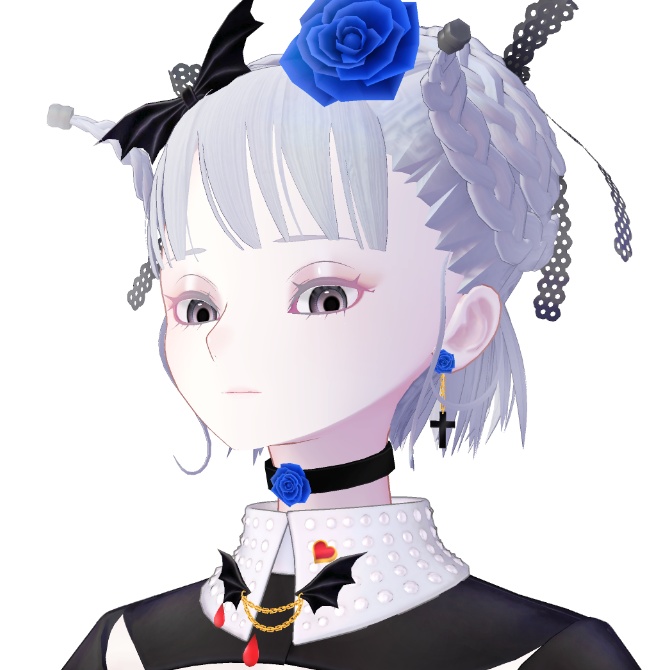 バラとコウモリのアクセサリーセット