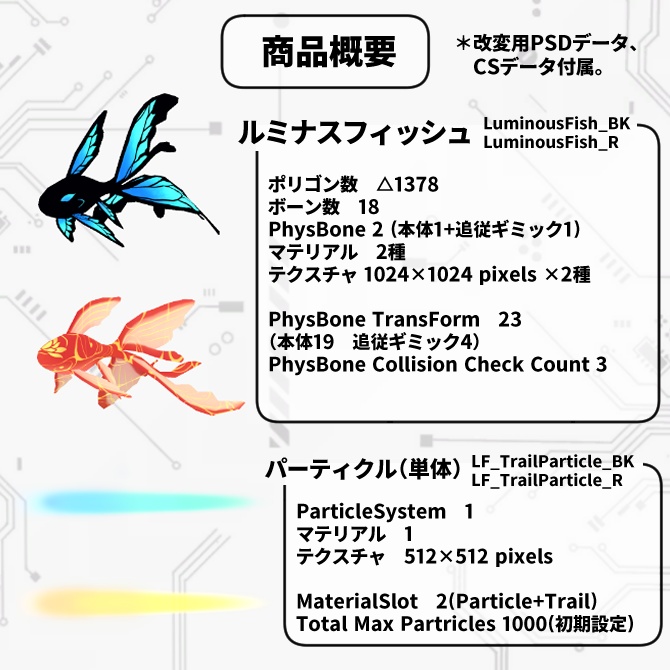 【光の尾を引く魚】ルミナスフィッシュ