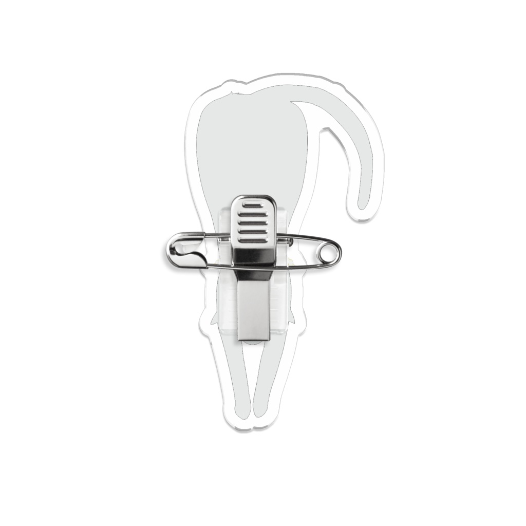 ティーバッグを押さえてくれたり紙を止めてくれたりするねこバッジ