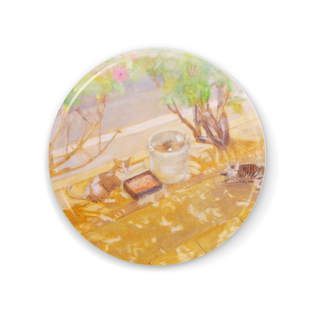 陽だまりと猫（缶ミラー）