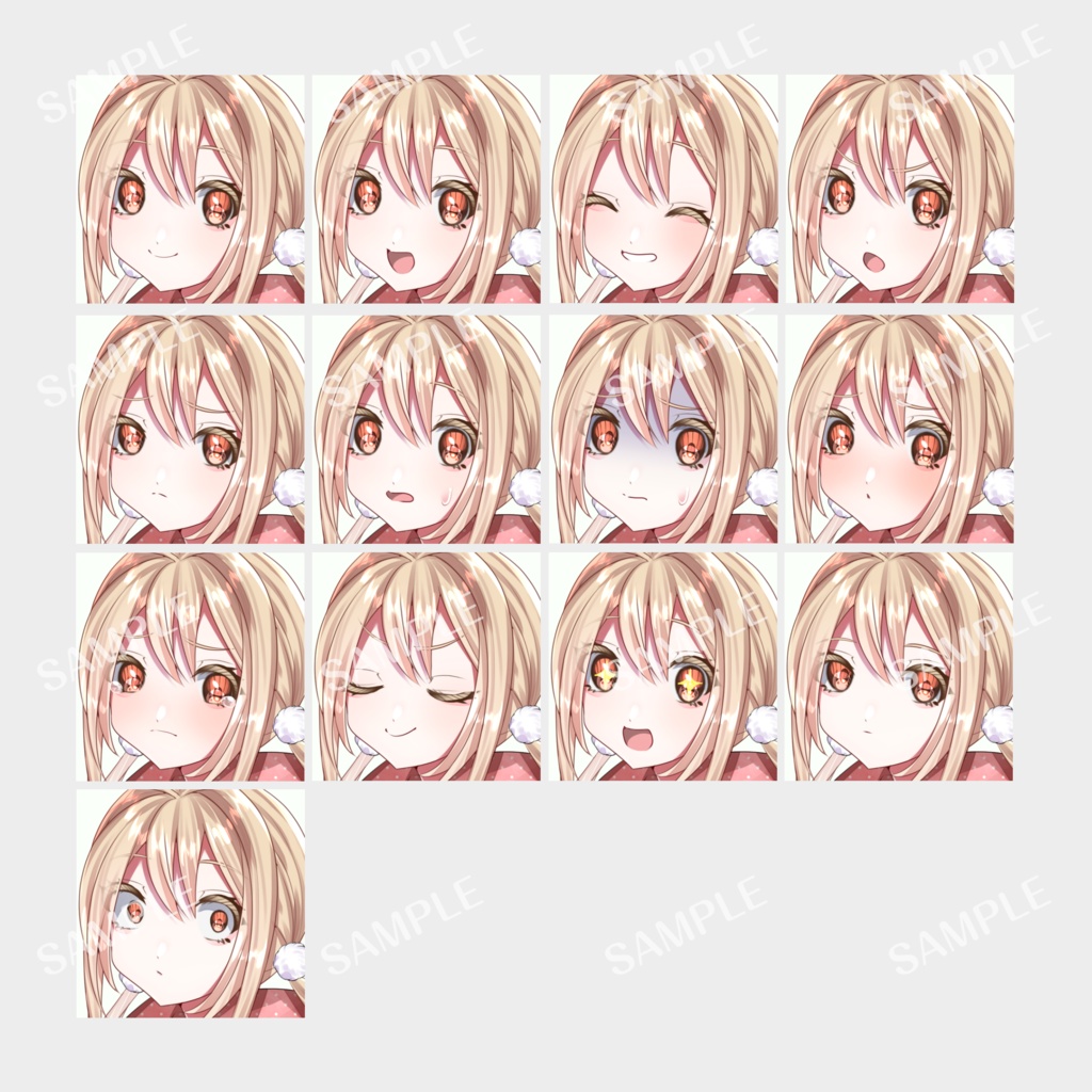 ドットパーカーちゃん(無料版有り)【カラー2種、表情13種】