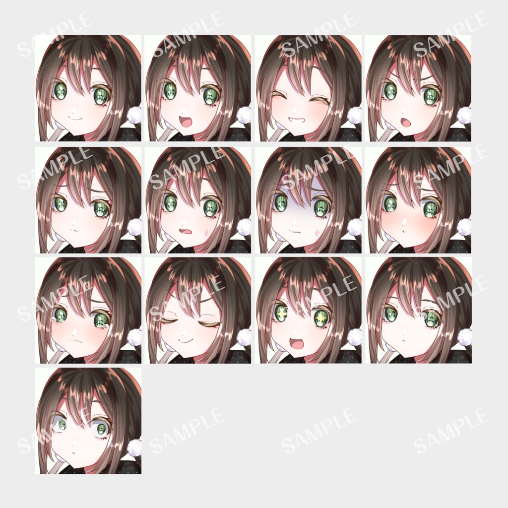 ドットパーカーちゃん(無料版有り)【カラー2種、表情13種】