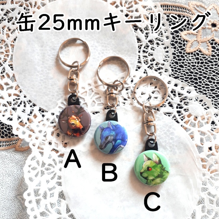 25mm缶キーリング（全3種）