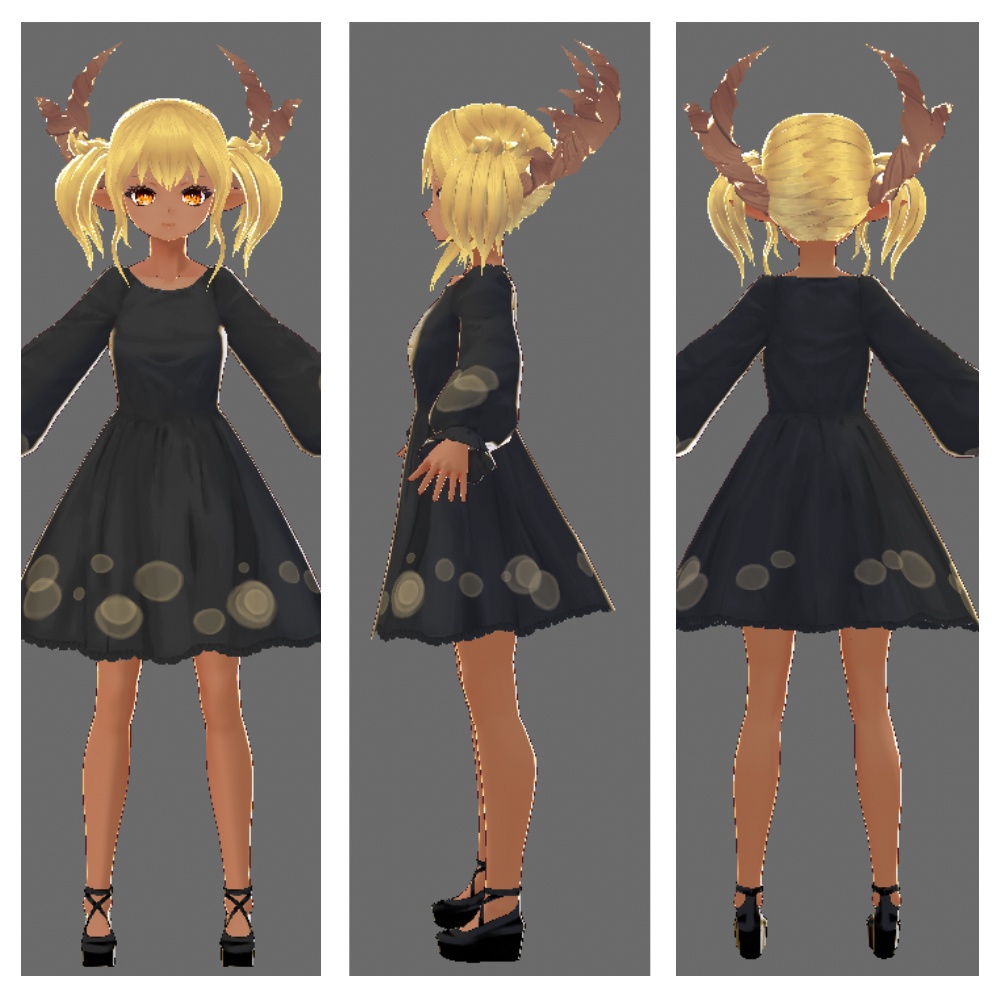 (PB/DB)VRChat想定3Dモデル【HORN-DEER】