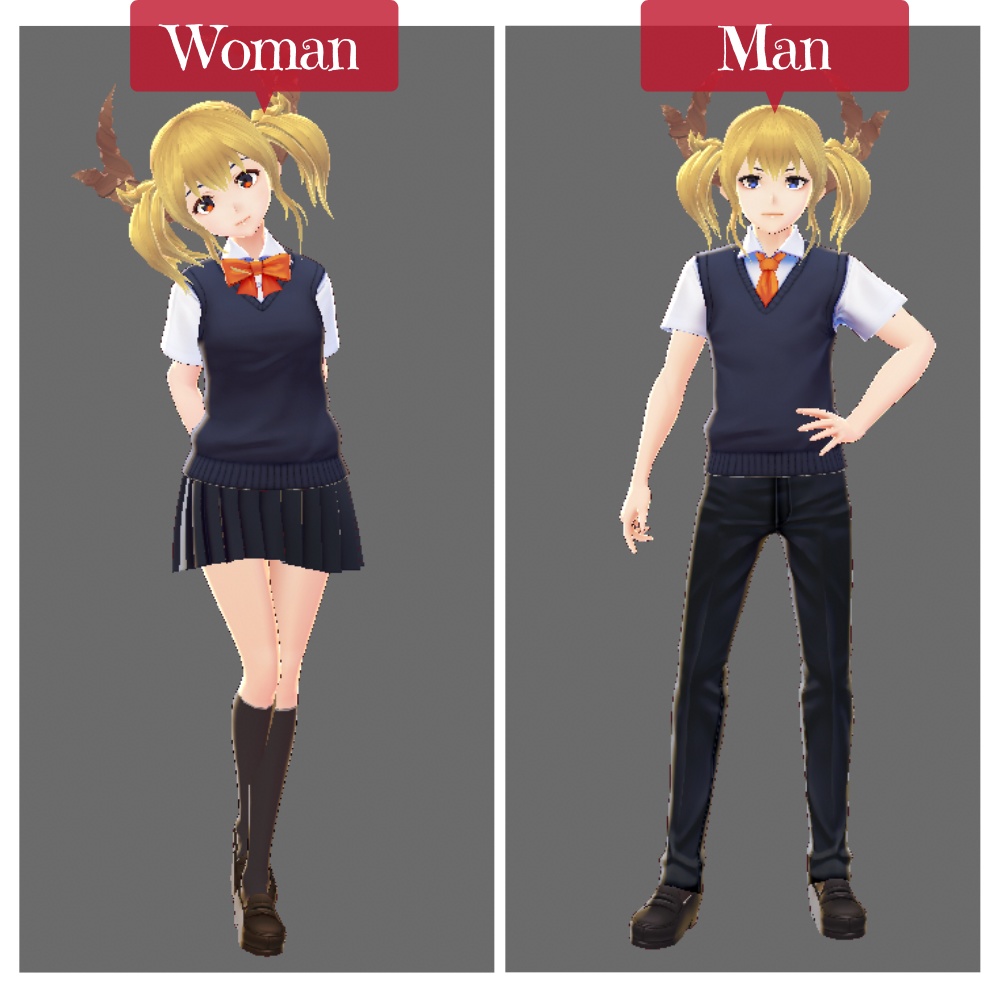 販売ページ移動【VRoid用・obj形式・UnityPackageあり】HORN-DEER【ヘアプリセット】