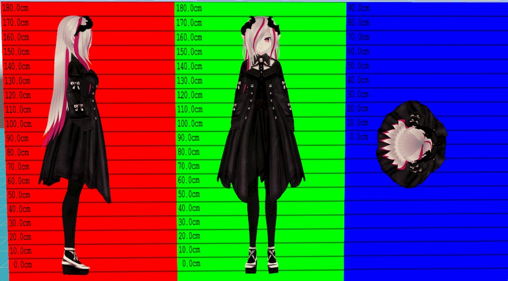 (PB/DB)【HORN-DEVIL】ストレートロング VRChat想定3Dアバター