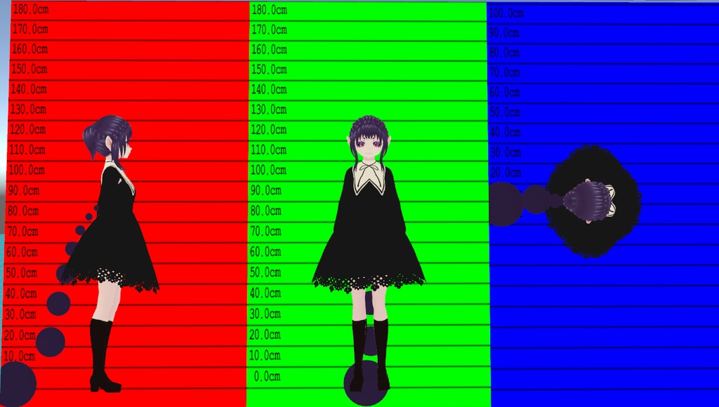 (PB/DB)【TAIL-SCORPION】みつあみハーフアップ VRChat想定3Dモデル
