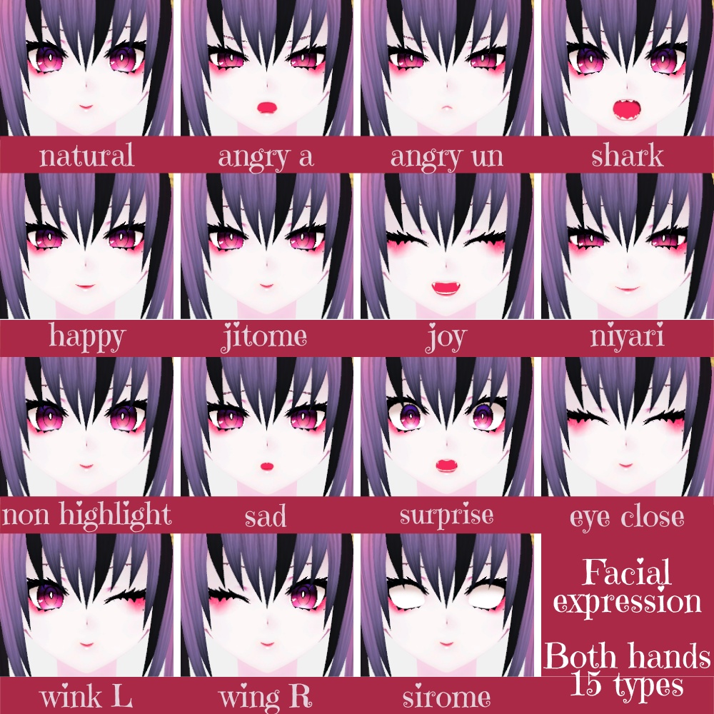 (PB/DB)お誕生日記念【HORN-DEVIL】メッシュツインテール VRChat想定3Dアバター