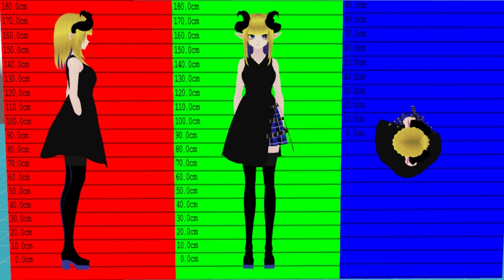 (PB/DB)お誕生日記念【HORN-ANGEL】ショートインナーカラー VRChat想定3Dアバター